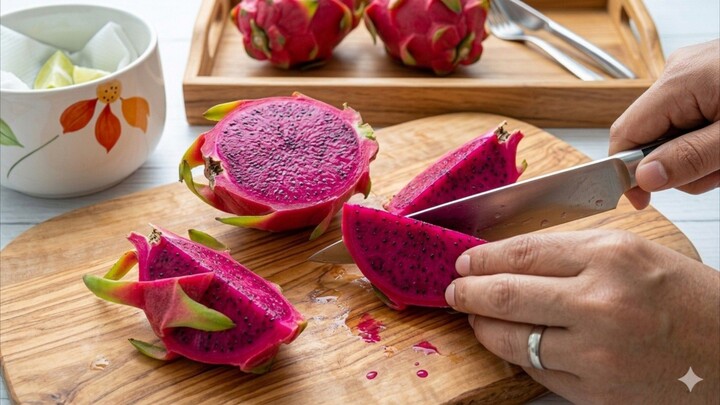 cutting dragon fruit #fruit lovers