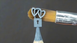 Artistic pencil carving