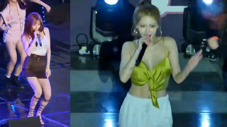 Kecelakaan Panggung! HyunA Selesaikan Pertunjukan Sambil Pegang Baju