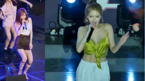 Kecelakaan Panggung! HyunA Selesaikan Pertunjukan Sambil Pegang Baju