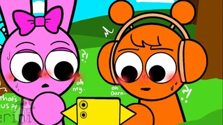 Oren and Pinki discover their awkward relationship?! - Part 2 - Sprunki Incredibox