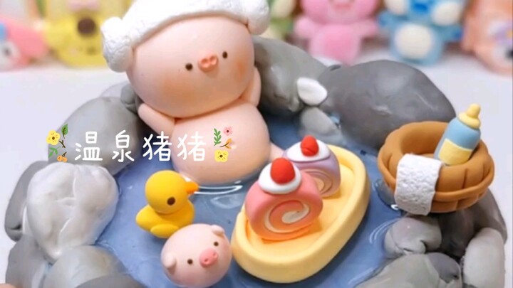 Hôm nay cùng nặn chú lợn tắm suối nước nóng, cả vùng hoang tàn cũng có thể dùng theo cách này! #đấtn