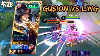 AGGRESSIVE GUSION VS LING, GUSION RAM SW ADU MEKANIK | GUSION GAMEPLAY #128 | MLBB