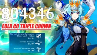 Eula C0 Triple Crown 2.3 Damage Showcase - Open World & Floor 12 - Best Team Combo Guide