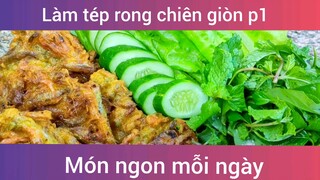 Làm tép rong chiên giòn p1