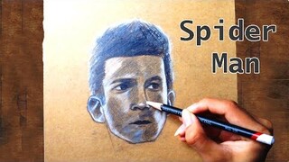 Spider Man - Peter Parker  (Tom Holland) Art Tribute | Avengers Endgame