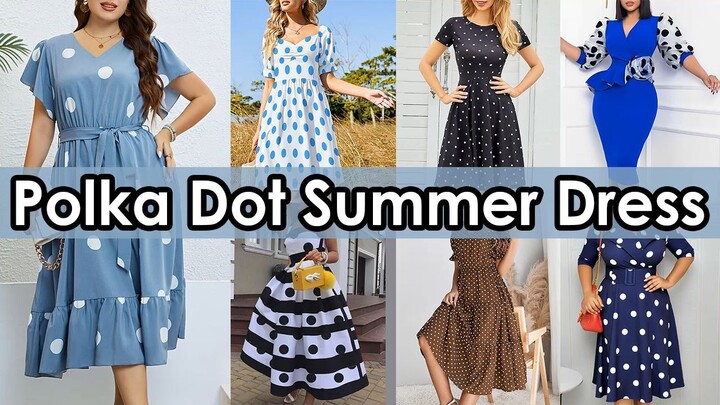 Stylish Polka Dot Summer Dress Design for Women