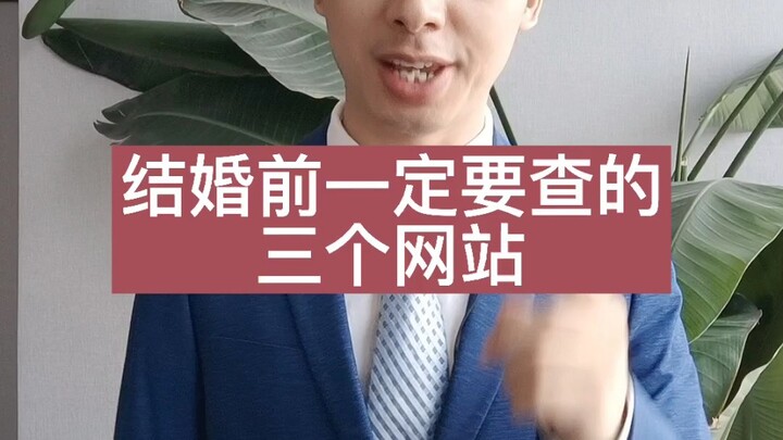 结婚前一定要查的三个网站