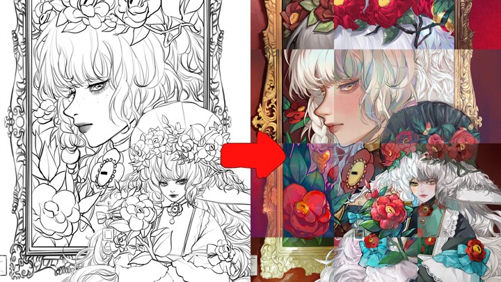 ถ้าคนสิบสองคนลงสีลายเส้นเดียวกันพร้อมกัน