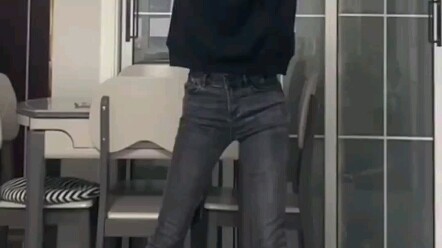 Boot-clad jeans beauty dances energetically again 2