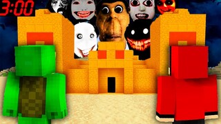 How Mikey and JJ BROKE into Scary NEXTBOT PYRAMID At Night in Minecraft Challenge Maizen MONSTERS