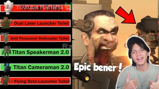 SKIBIDI TOILET EPS 60 -1 DENGAN HEALTHBAR & PERTARUNGAN EPIC ! Reaction Skibidi Toilet Full Version