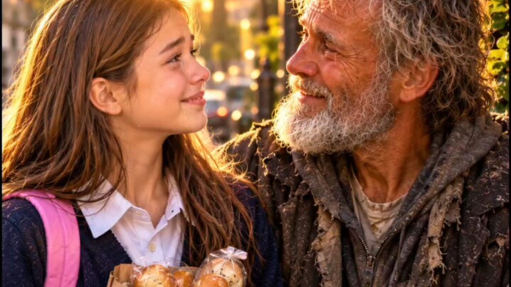 She Took a Beggar’s Last Piece of Bread… The Reason Why Made Him Cry. 😭🍞❤️