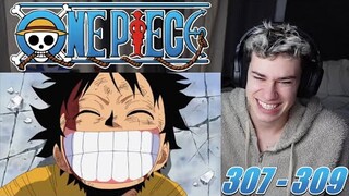 Luffy defeats Lucci! Luffy's Full-Power Gatling! Wait for Luffy! | One Piece - 307 - 309 | Reaction