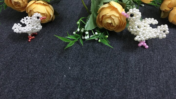 Pigeon beaded 2/2# DIY# Kết cườm chú chim Bồ Câu #Rakaj Kolomboj# حمام مطرز#  Krale duiwe