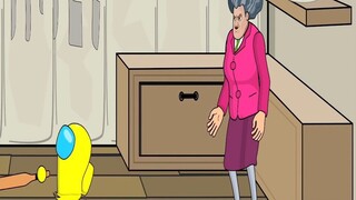 Among us vs Miss t Funny Animation 🤣