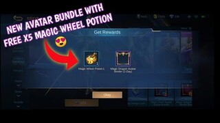 New Magic Stone avatar border bundle with x5 free Magic Wheel Potion in Mobile Legends 2021