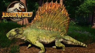 2 WWD Dimetrodon & 2 Terror Bird Breakout & Fight - Jurassic World Evolution Mods (4K 60FPS)