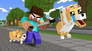 Monster School : Poor Dog and Herobrine - Sad Story - Minecraft Animation