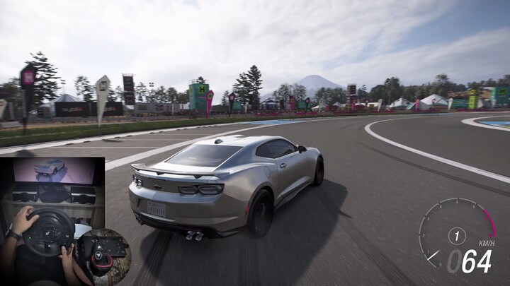 camaro zl1 pure sound forza horizon 6 steering wheel gameplay