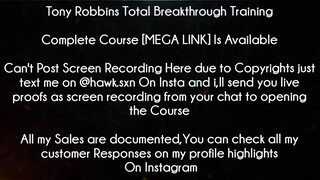 Tony Robbins Total Breakthrough Training Course download