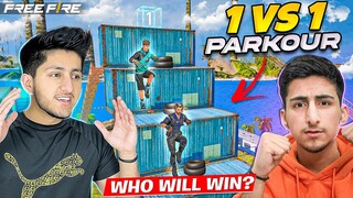 1 Vs 1 In Hardest Parkour Challenge Free Fire Funny Craft land Mode😂