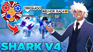 PEGUEI A SHARK V4 NA CONTA DE UM YOUTUBER NO BLOX FRUITS- Sharkizim🦈👑