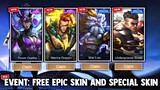 NEW EVENT! GET YOUR FREE EPIC SKIN AND SPECIAL SKIN! FREE SKIN! LEGIT! | MOBILE LEGENDS 2023