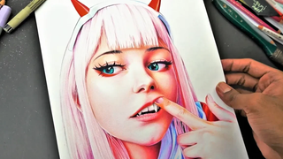 ภาพวาดที่สมจริงที่สุด - Zero Two Darling In The Franxx Darling In The Franxx