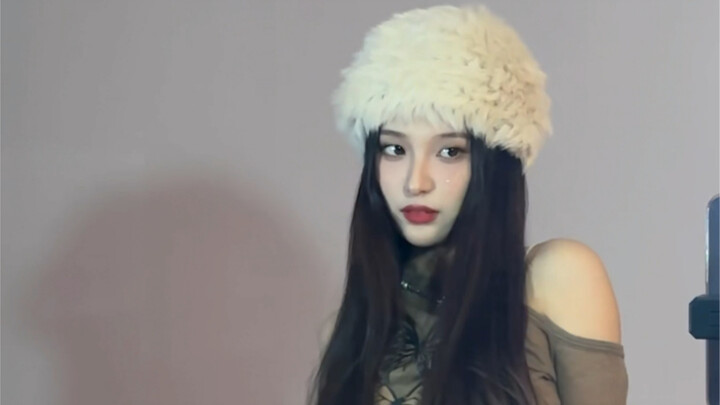 Midnight Cha Cha But Big Fur Hat