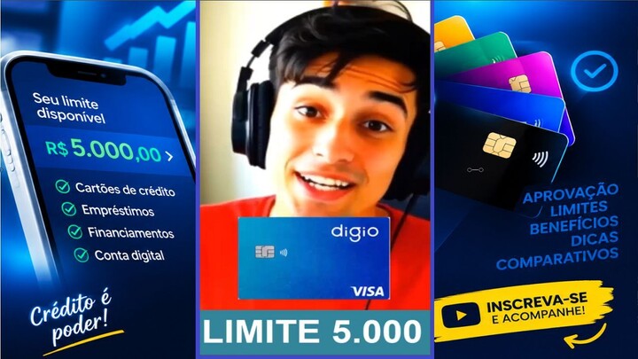 Tenha Um Limite de 5.000 no Cartão Crédito Digio