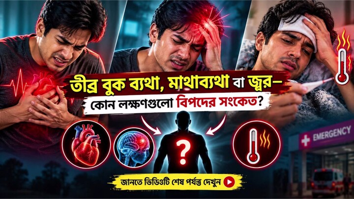 তীব্র বুক ব্যথা, মাথাব্যথা ও জ্বর—কোন লক্ষণ বিপদের সংকেত? | Health Quiz Bangla