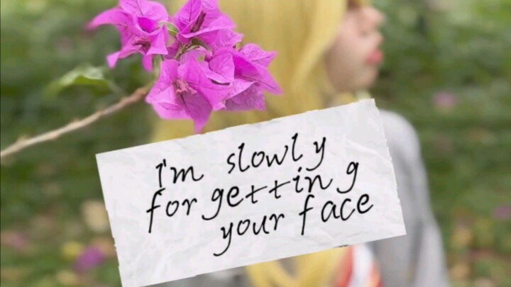 I'm slowly forgetting your face...