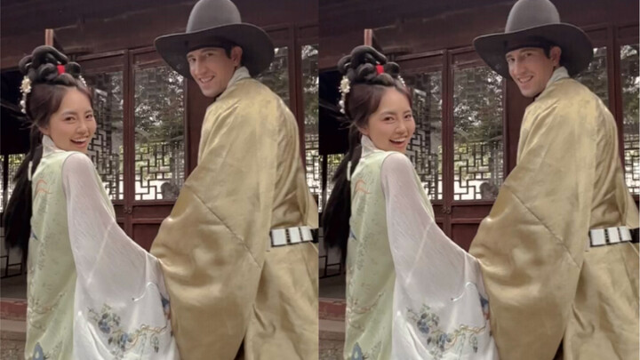 Mặc Hanfu, bạn là con rể Trung Quốc đích thực của chúng tôi! Lần đầu tiên mặc Hanfu, TJ đã khiến mọi