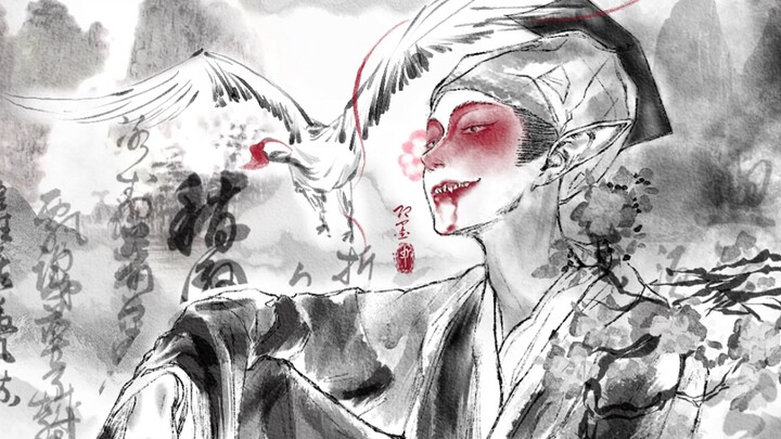 I drew the Fox and the Peddler from “Chinese Tales”—a slightly eerie pairing, but I just love it?!