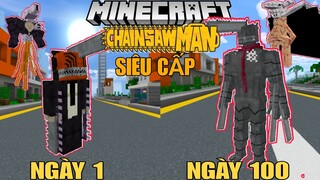 TÓM TẮT 100 NGÀY SINH TỒN MINECRAFT CHAINSAW MAN SIÊU CẤP TIÊU DIỆT QUỶ BÓNG TỐI VÀ QUỶ SÚNG