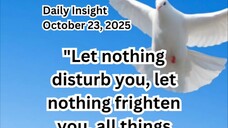 Daily Insight October 23, 2025 #faith #saint #insight