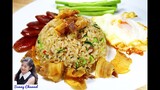 ข้าวผัดน้ำพริกกะปิ หมูสามชั้น : Fried Rice with Spicy Shrimp Paste and Pork Belly l Sunny Thai Food