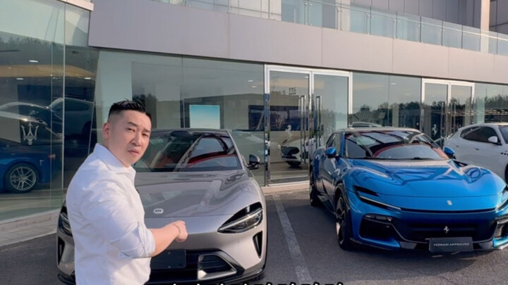 Driving the Xiaomi YU7 to check out Ferraris... #XiaomiYU7