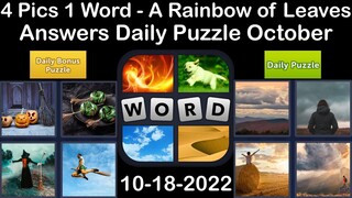 4 Pics 1 Word - A Rainbow of Leaves - 18 October 2022 - Answer Daily Puzzle + Bonus Puzzle