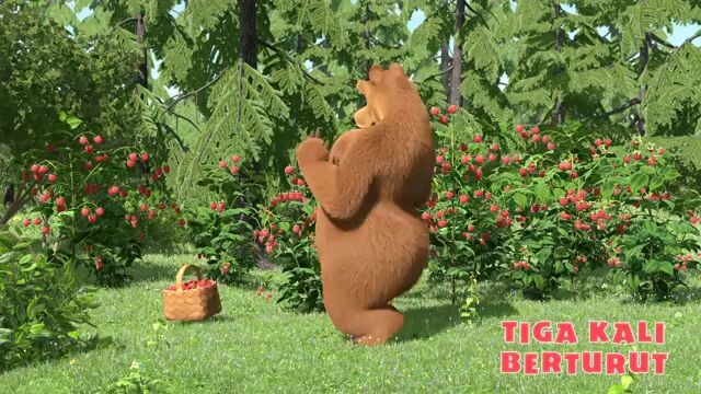 tiga kali berturut || Marsha and the bear bahasa Indonesia