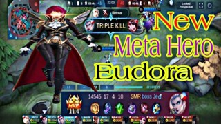Main Rank pertama kali pke Eudora, Niatnya Belajar. Tapi knp malah dpt MVP dan musuh kejang"?🤣🤣🤣