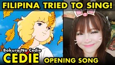 Filipina tries to sing Japanese anime song - CEDIE MUNTING PRINSIPE anime opening cover by Vocapanda