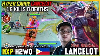 Unkillable H2wo Lancelot 16 Kills, So Imba | 🇵🇭Philippines No. 8 Lancelot