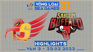 Highlights SKY vs SGB [Ván 3][Vòng Loại Seagame31 - Vòng 2][23.02.2022]