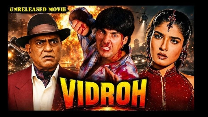 Vidroh 1996   Akshay Kumar and Raveena Tandon.