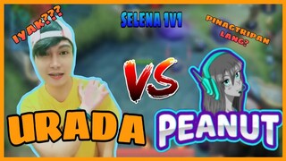 URADA VS PEANUT (SELENA 1V1) | PINAGTRIPAN LANG LANG NI PEANUT? | MLBB GAMEPLAY!