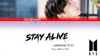 BTS Jungkook 'Stay Alive' Lyrics (Prod. SUGA of BTS) (CHAKHO OST)