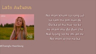 [Phiên âm tiếng Việt] Late Autumn - Heize