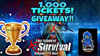 1,000 TICKETS! ANNOUNCED! VIDEO APPRECIATION - LAST DAY RULES SURVIVAL | LAST ISLAND OF SURVIVAL